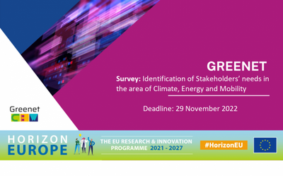 GREENET Projesi Ufuk Avrupa Paydaş Anketi