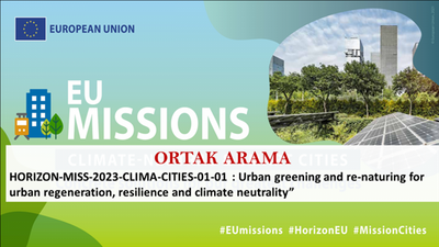 HORIZON-MISS-2023-CLIMA-CITIES-01-01 : Urban greening and re-naturing for urban regeneration, resilience and climate neutrality”