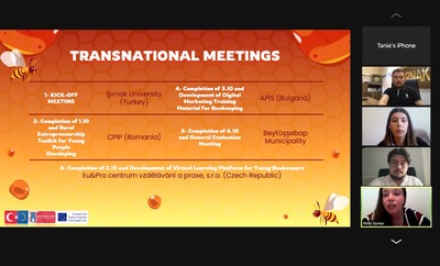 NEET’ler için Arıcılık Girişimciliği Konulu Bulgaristan, Romanya ve Çekya Temsilcileriyle Video Konferans Düzenlendi